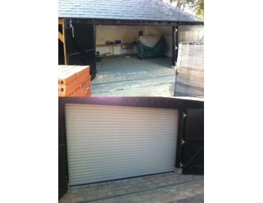 Fitted behind the swing doors this roller shutter adds an extra layer of entrance security.