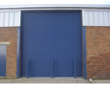 Roller Shutter Door With Security Bollards